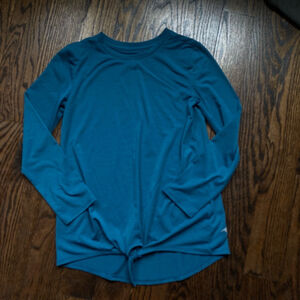 Girls Athletic Works Top Size M Teal Long Sleeve